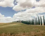 Colline toscane con cipressi e casale, ideale per un trekking 2 giorni Toscana.