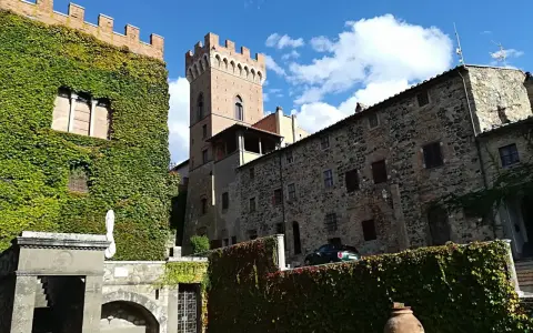 Antica torre e mura ricoperte d'edera, un gioiello tra i borghi da visitare vicino a Cecina.