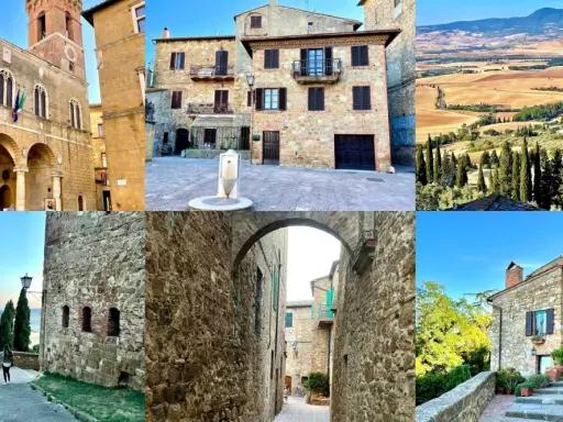 Pienza, borgo medievale, tra vicoli in pietra, piazze storiche e panorami mozzafiato sulla Val d'Orcia.