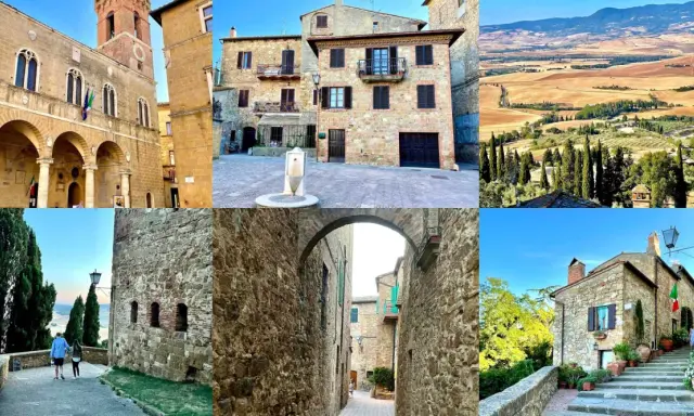 Pienza, borgo medievale, tra vicoli in pietra, piazze storiche e panorami mozzafiato sulla Val d'Orcia.