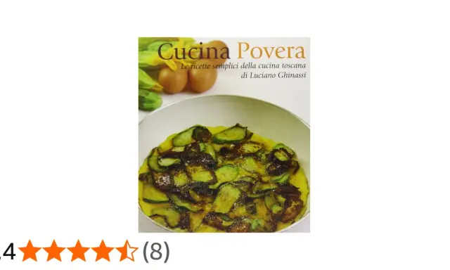 Copertina libro "Cucina Povera": frittata con zucchine e fiori, uova e zucchine. Ricette della cucina povera toscana.