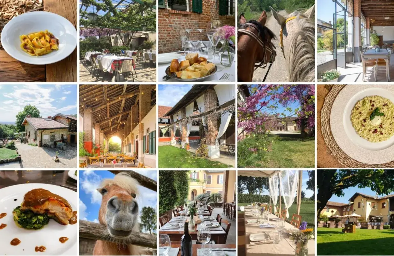 Agriturismi particolari Lombardia: piatti gourmet, cavalli, giardini fioriti e atmosfere rustiche.